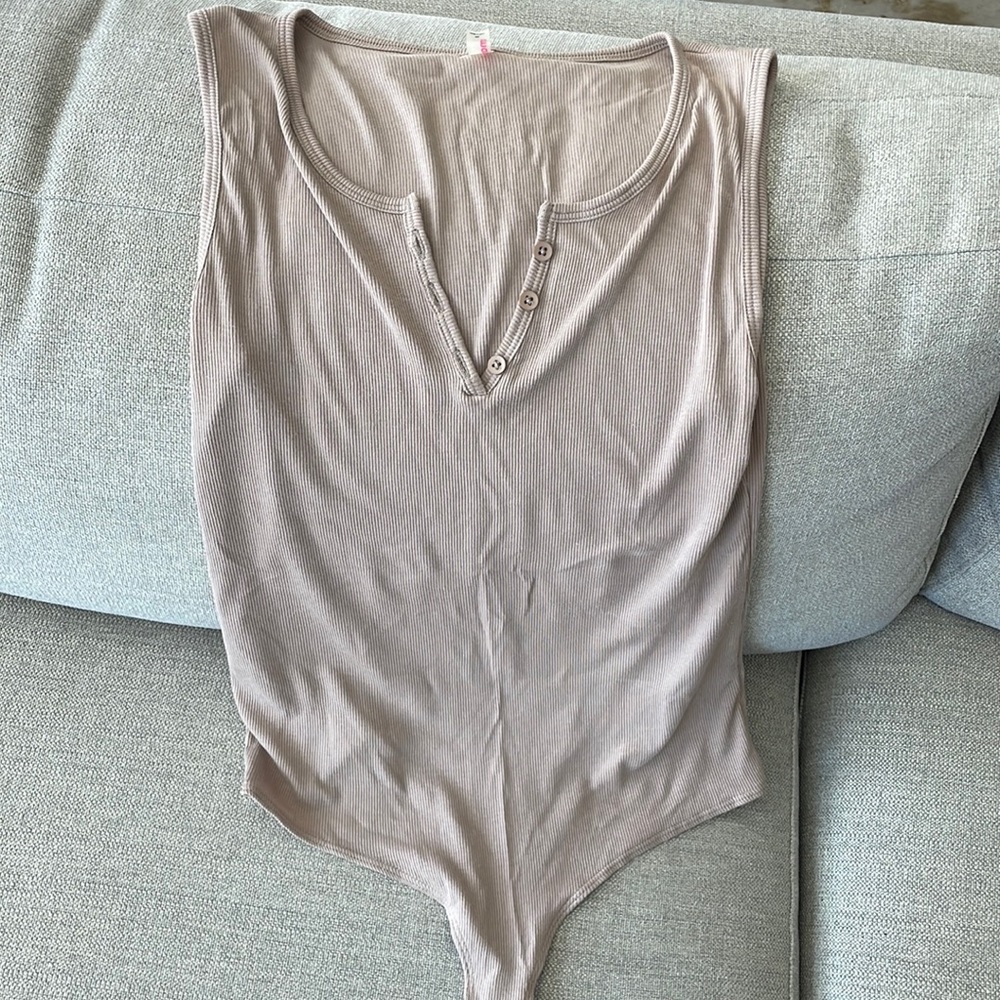 Sleeveless Ribbed Commando Bodysuit